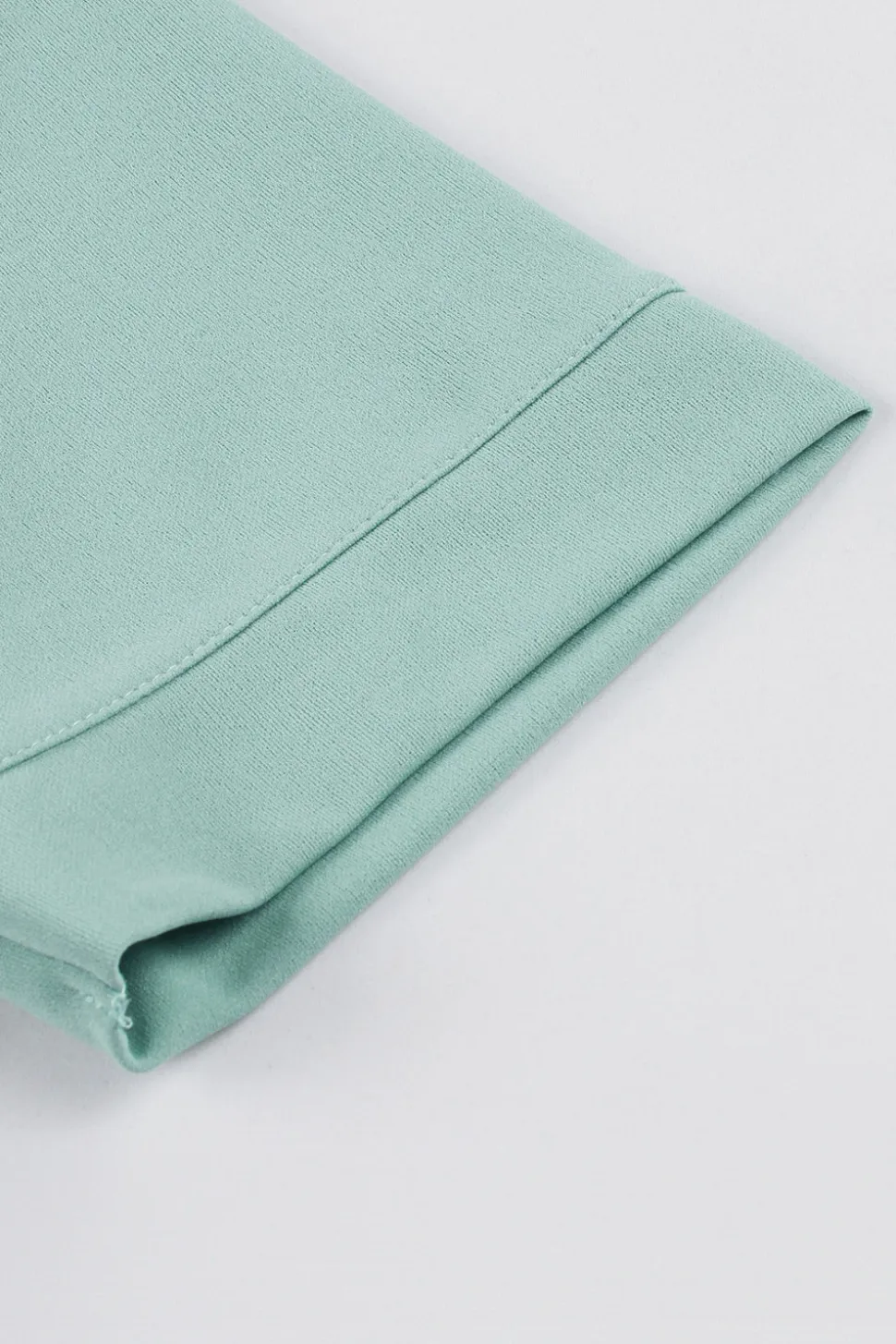 Green Ruffles mangas curtas retro vestido dos anos 1950