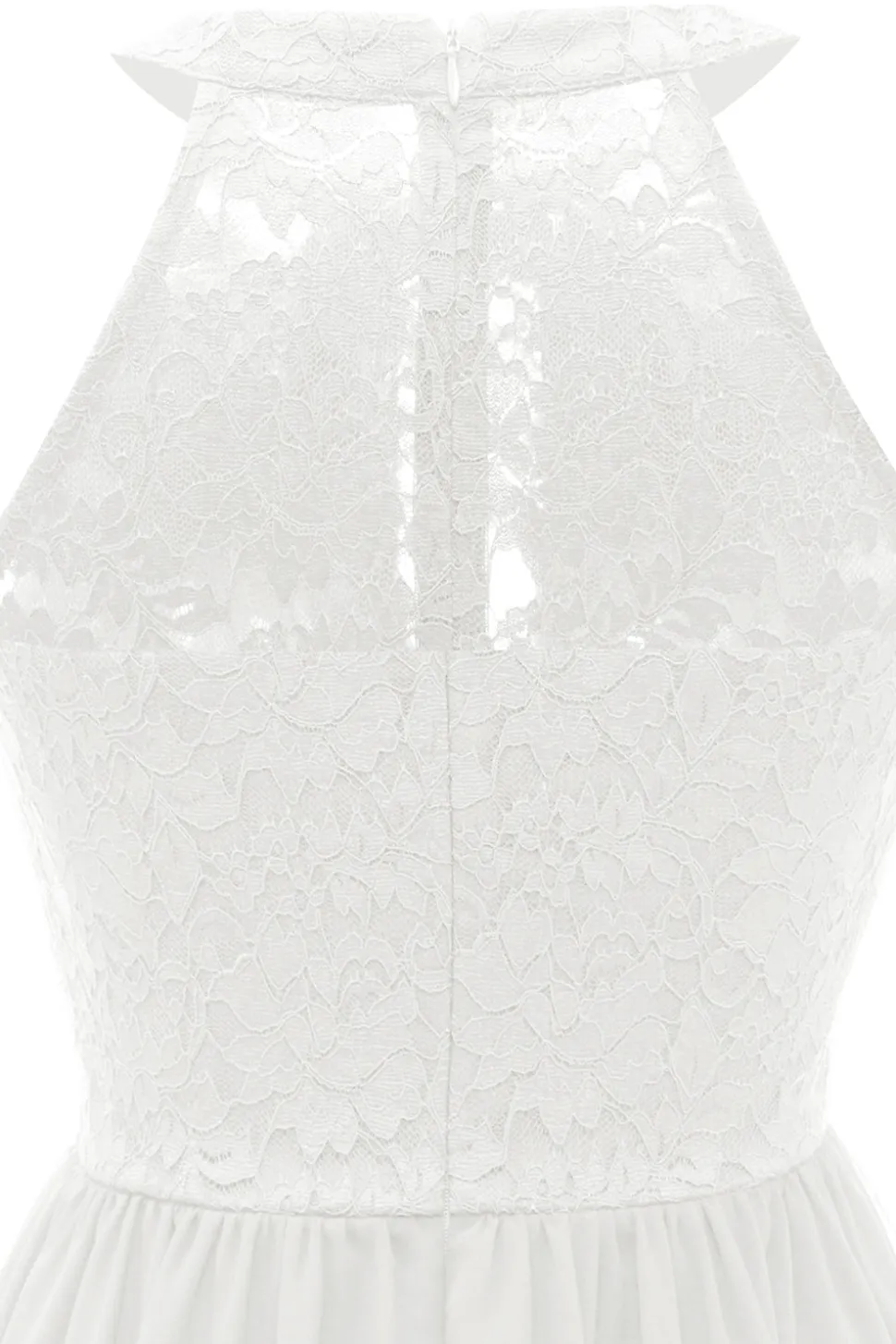 Halter Pescoço Vestido de Renda Da Marinha