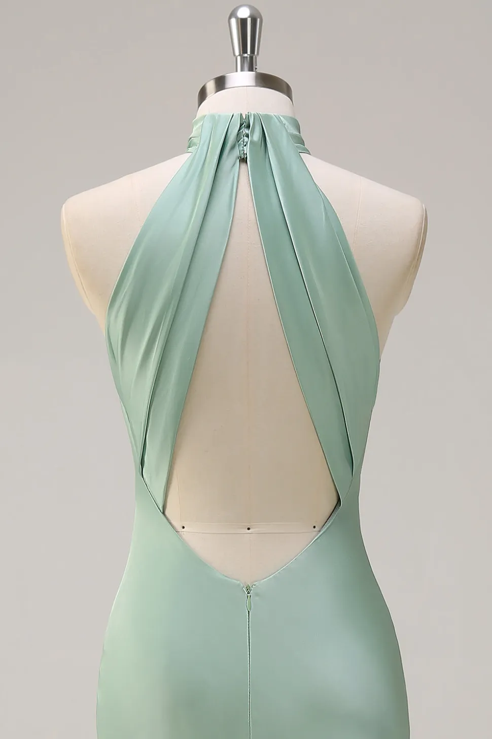 Halter Verde Vestido de Dama de Honor