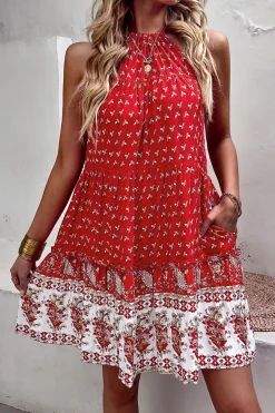 Halter Verde Vestido de Verão