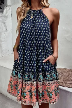 Halter Verde Vestido de Verão