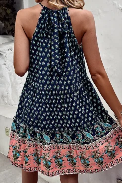 Halter Verde Vestido de Verão