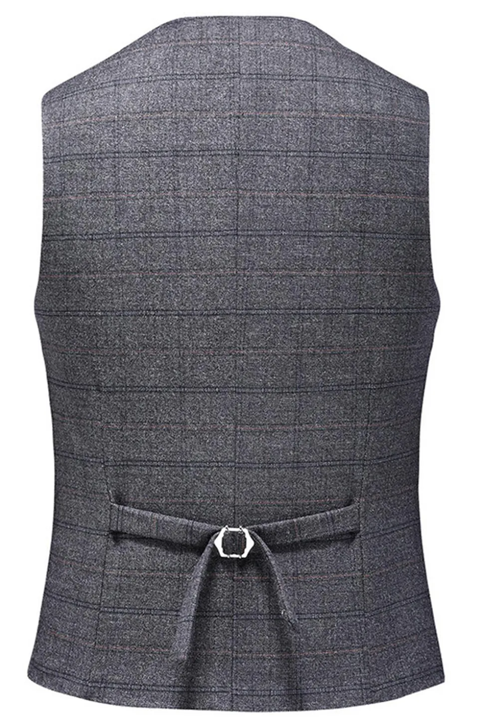 Homens Azul Escuro Plaid Notched Lapela 3 Peças Prom Suits