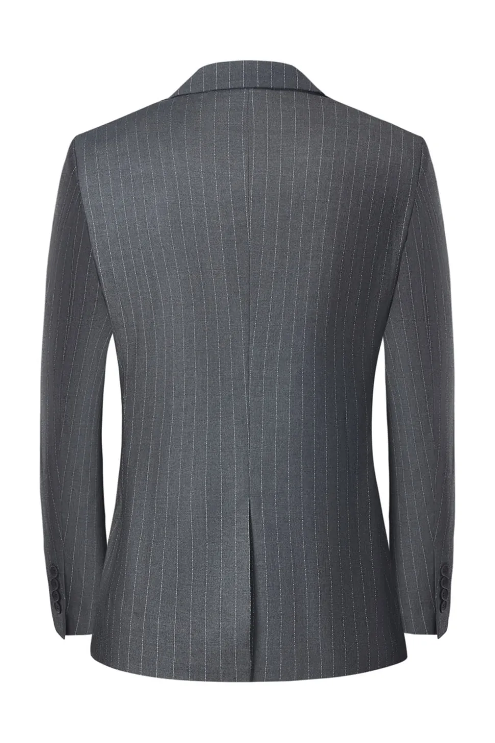 Homens cinza 3-peças entalado lapela slim fit ternos de casamento