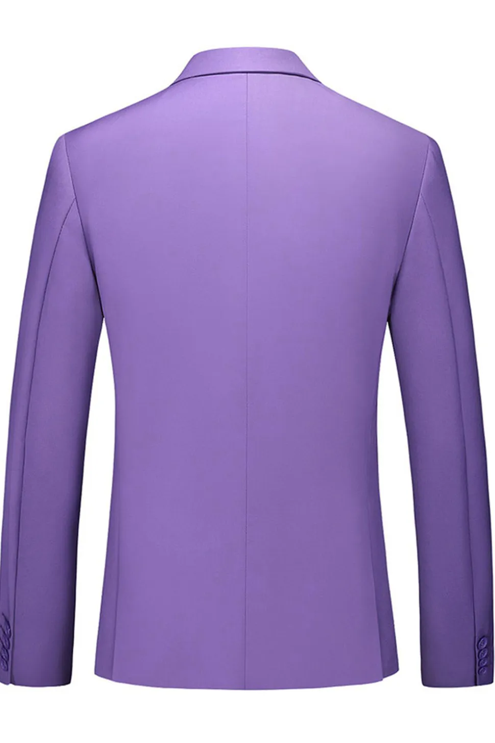 Homens Violeta Single Peito Notched Lapela 3 Peças Prom Suits