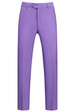 Homens Violeta Single Peito Notched Lapela 3 Peças Prom Suits