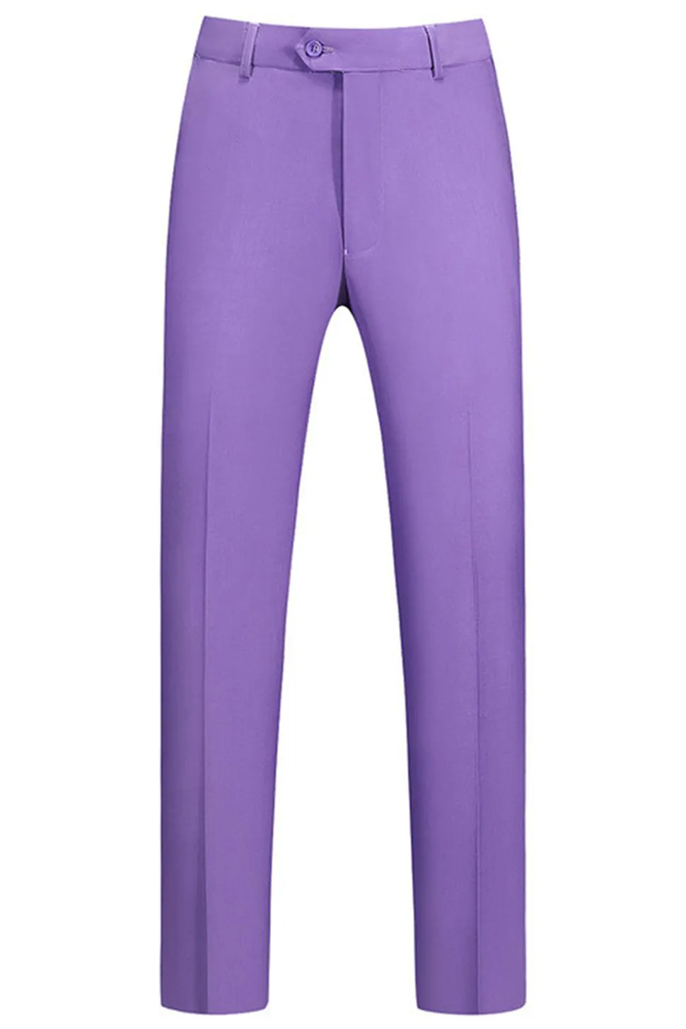 Homens Violeta Single Peito Notched Lapela 3 Peças Prom Suits