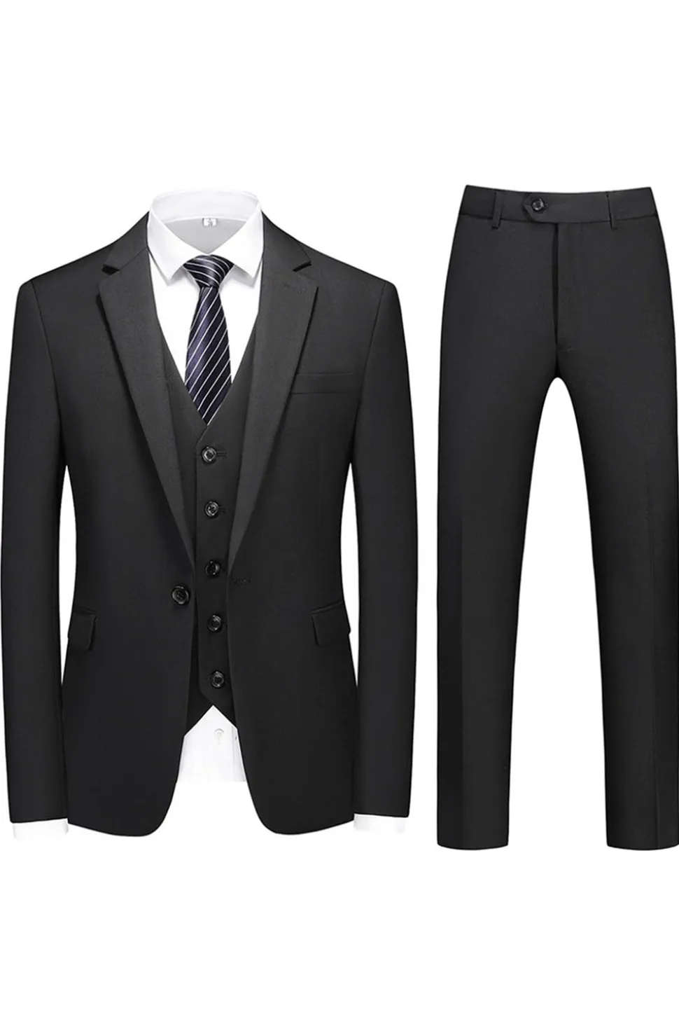 Homens Violeta Single Peito Notched Lapela 3 Peças Prom Suits