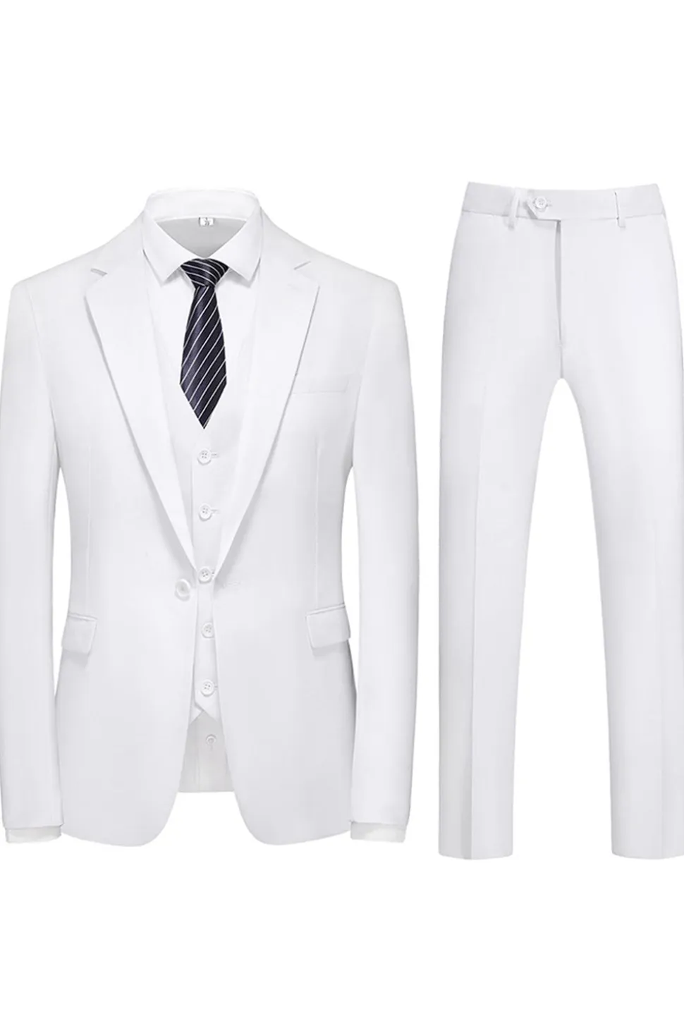 Homens Violeta Single Peito Notched Lapela 3 Peças Prom Suits