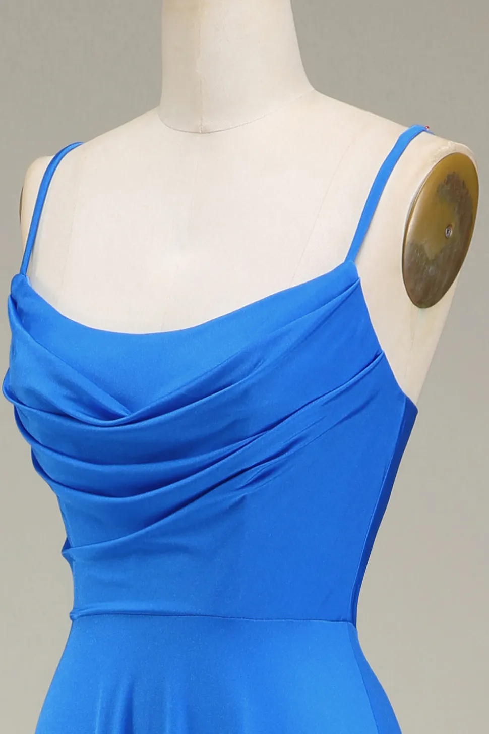 Hot Pink Espaghetti Correias A-line Prom Dress com Pregas