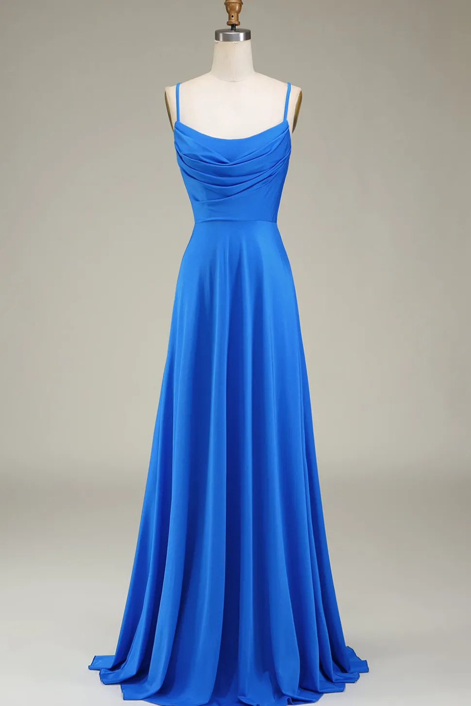 Hot Pink Espaghetti Correias A-line Prom Dress com Pregas