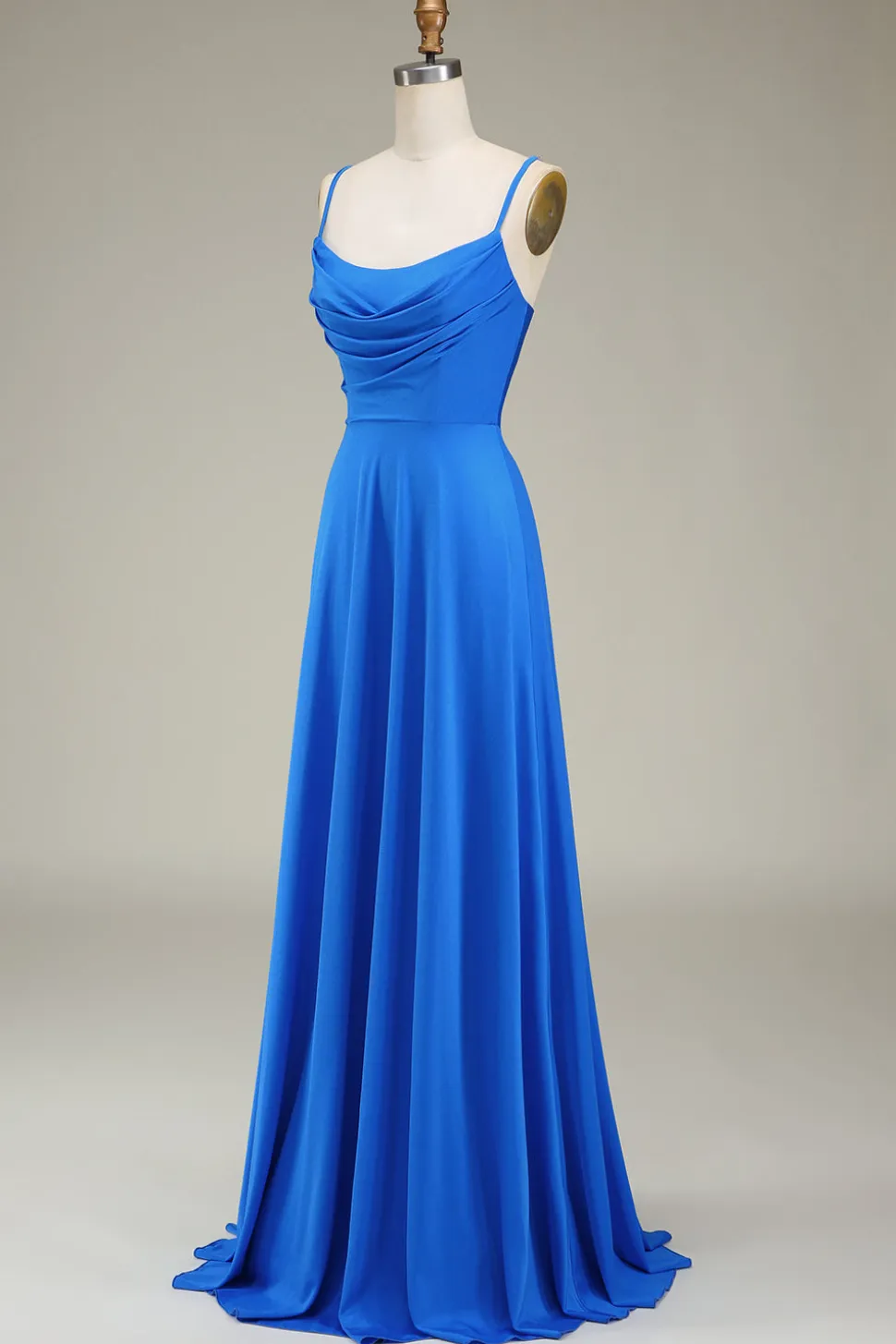 Hot Pink Espaghetti Correias A-line Prom Dress com Pregas