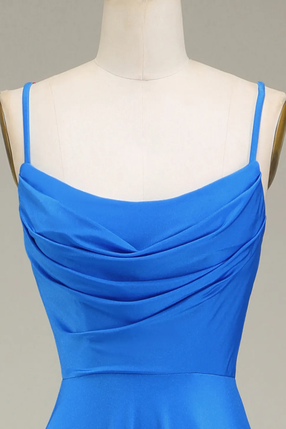 Hot Pink Espaghetti Correias A-line Prom Dress com Pregas