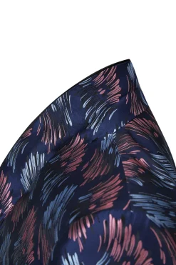 Jacquard Azul Escuro 2 Peças Xaile Lapela Ternos Masculinos