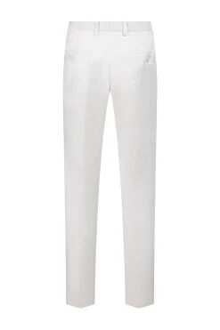 Jacquard Branco Duplo Peito 2 Peças Ternos Masculinos