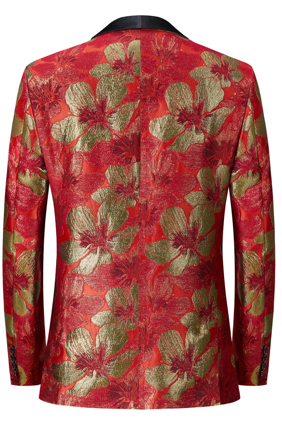 Jacquard Vermelho 2 Peças Xaile Lapela Ternos Masculinos