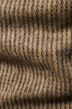 Khaki Blazer de Terno Lapela Entalhada