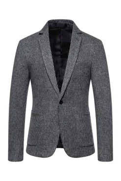 Khaki Blazer de Terno Lapela Entalhada