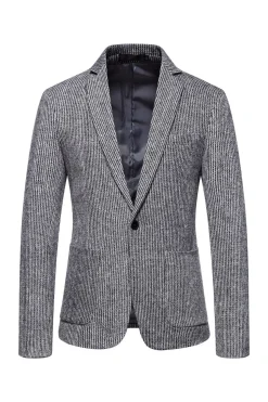 Khaki Blazer de Terno Lapela Entalhada