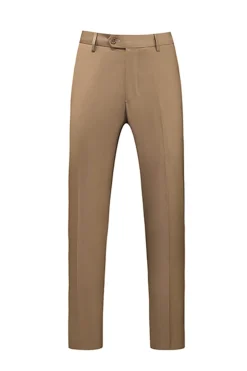 Khaki Fatos de Homem 3 Peças Lapela Dentada