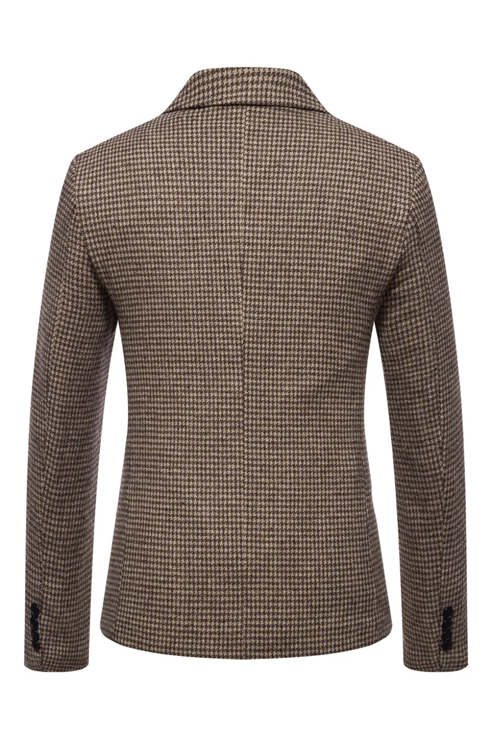 Khaki Xadrez Blazer Masculino