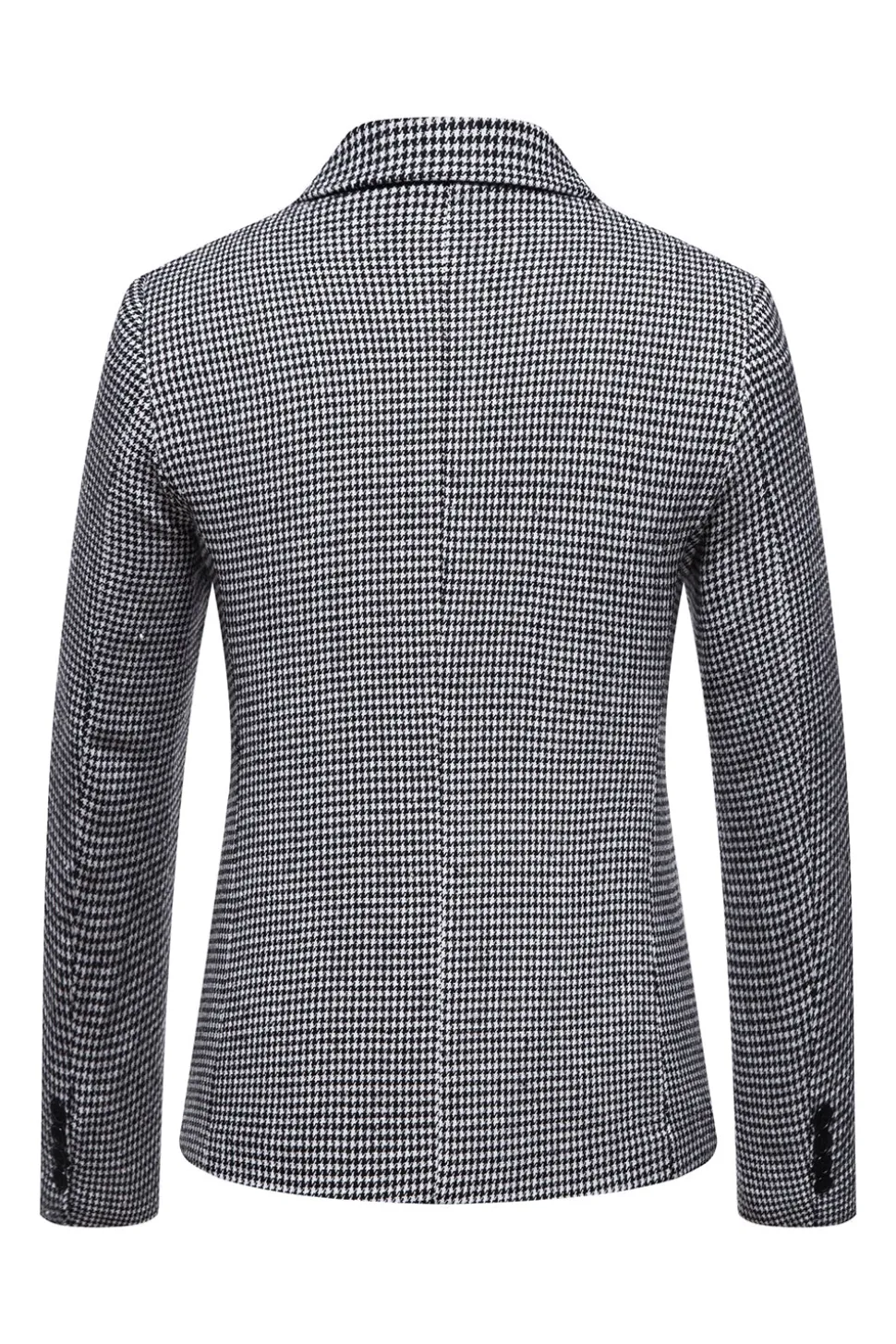 Khaki Xadrez Blazer Masculino