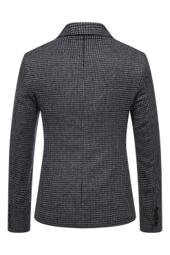 Khaki Xadrez Blazer Masculino