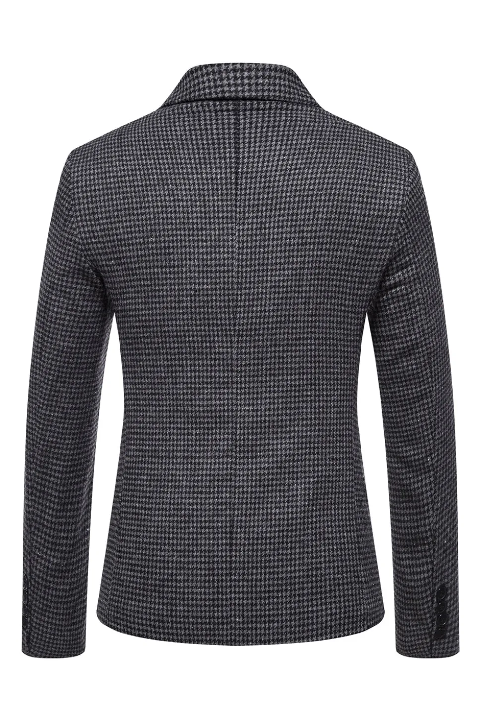 Khaki Xadrez Blazer Masculino