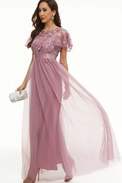 Lantejoulas Tulle Mãe do Vestido de Noiva