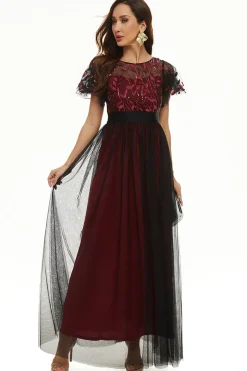 Lantejoulas Tulle Mãe do Vestido de Noiva