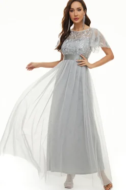 Lantejoulas Tulle Mãe do Vestido de Noiva
