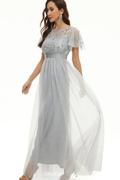 Lantejoulas Tulle Mãe do Vestido de Noiva