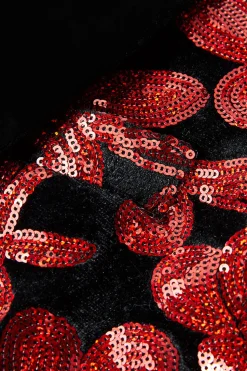 Lantejoulas vermelho brilhante fatos masculinos 2 peça