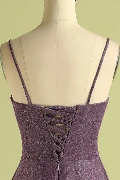 Laço de uva até vestido de cetim longo