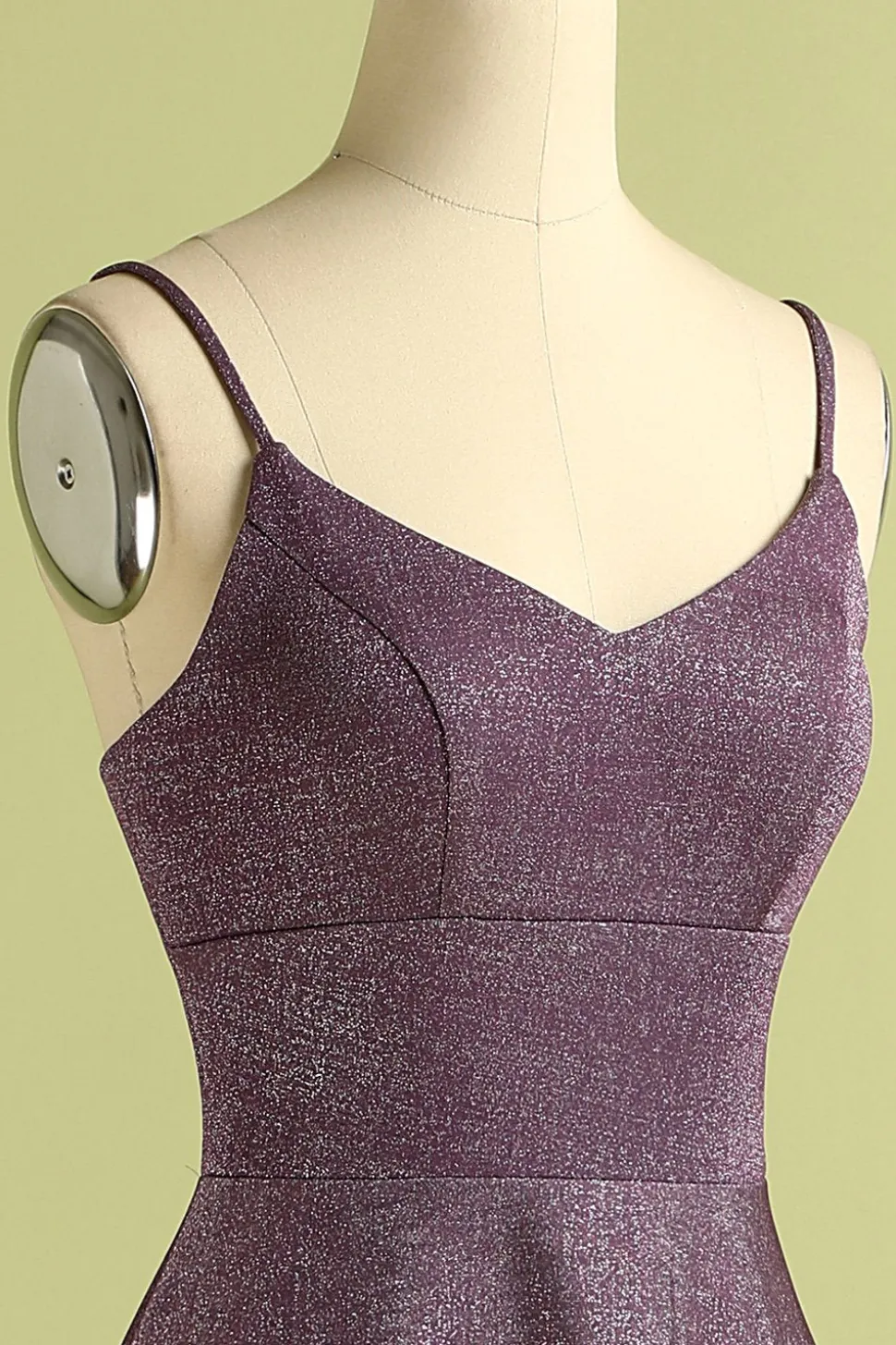 Laço de uva até vestido de cetim longo