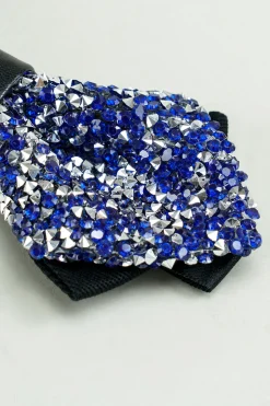 Laços de arco de festa ajustável de rhinestones pretos
