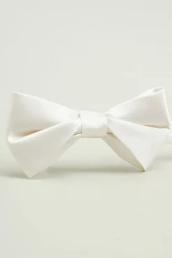 Laços de cetim ajustáveis brancos laços formal de smoking bowtie