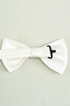 Laços de cetim ajustáveis brancos laços formal de smoking bowtie