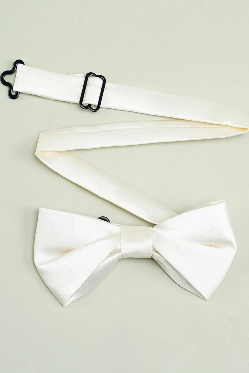Laços de cetim ajustáveis brancos laços formal de smoking bowtie