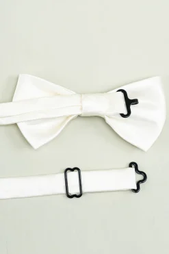 Laços de cetim ajustáveis brancos laços formal de smoking bowtie