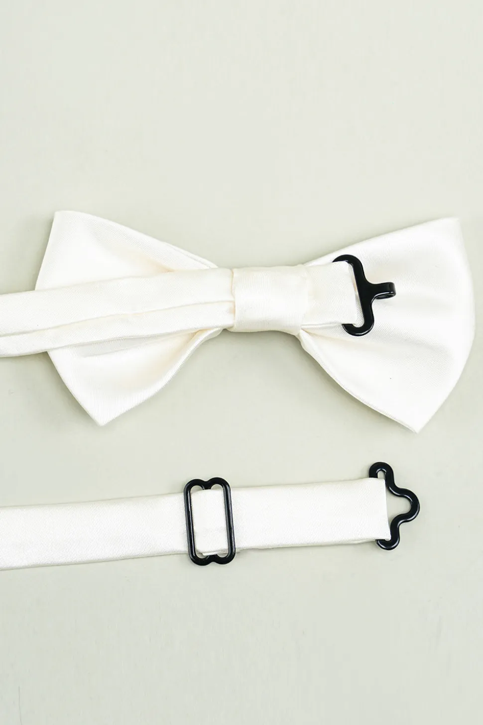 Laços de cetim ajustáveis brancos laços formal de smoking bowtie
