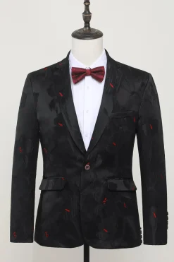 Lapel lapel single peito único blazer preto