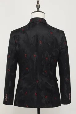 Lapel lapel single peito único blazer preto