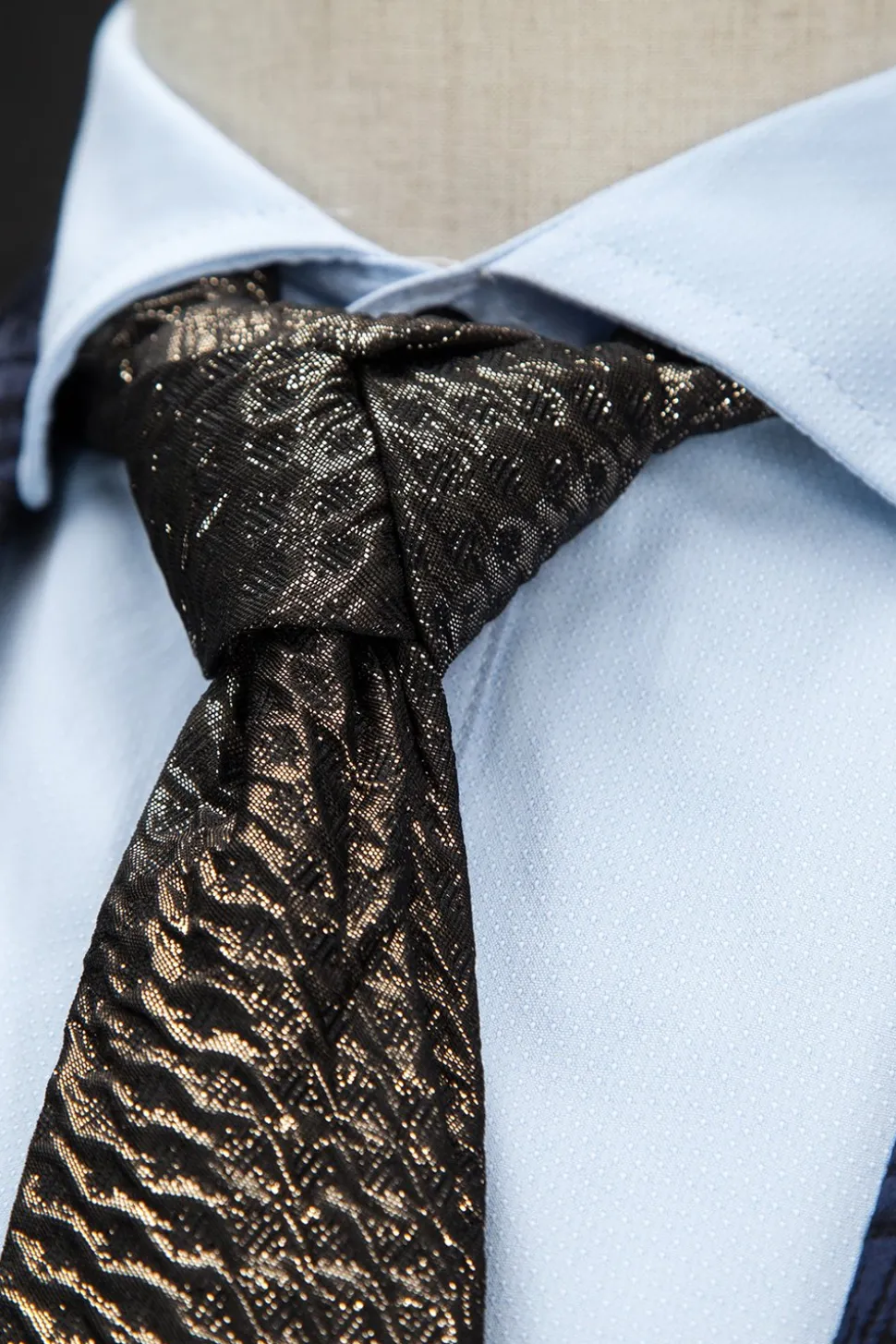Lapela Entalhada Azul Escura 2 Peças Terno Masculino