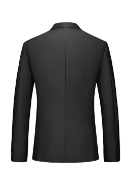 Lapela Notched Dois Botões Fatos de Baile de Formatura Masculino Preto