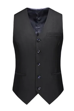 Lapela Notched Dois Botões Fatos de Baile de Formatura Masculino Preto