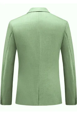 Lapela Notched Verde Claro 3 Peças Ternos Formais Masculinos