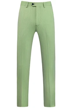 Lapela Notched Verde Claro 3 Peças Ternos Formais Masculinos