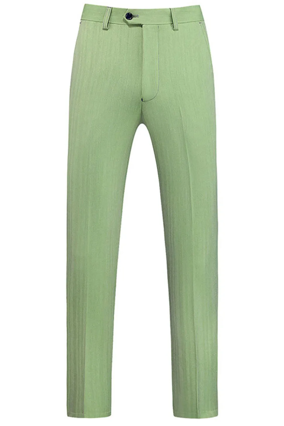 Lapela Notched Verde Claro 3 Peças Ternos Formais Masculinos