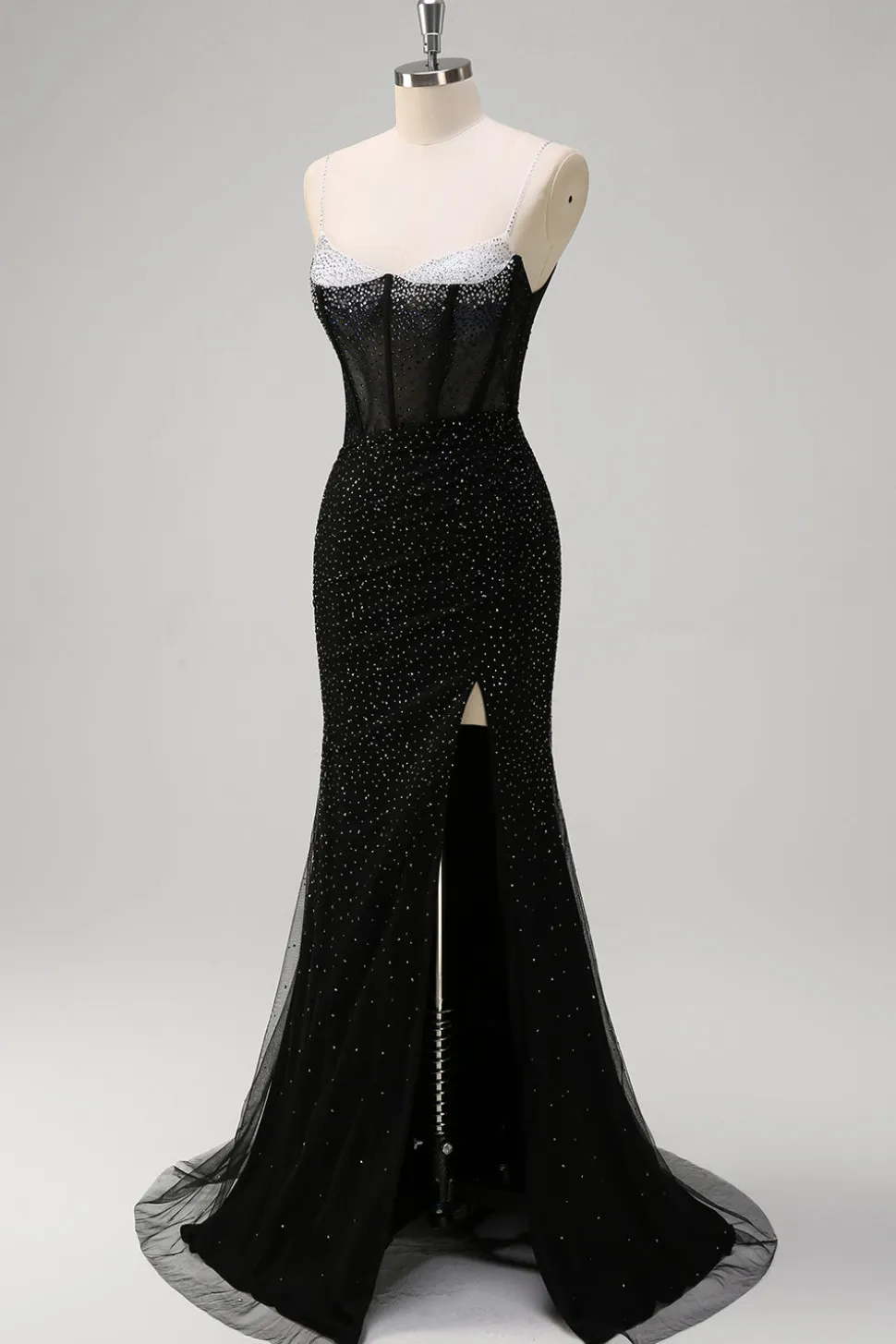 Laranja Esparguete Correias Frisado Corset Sereia Vestido de Baile